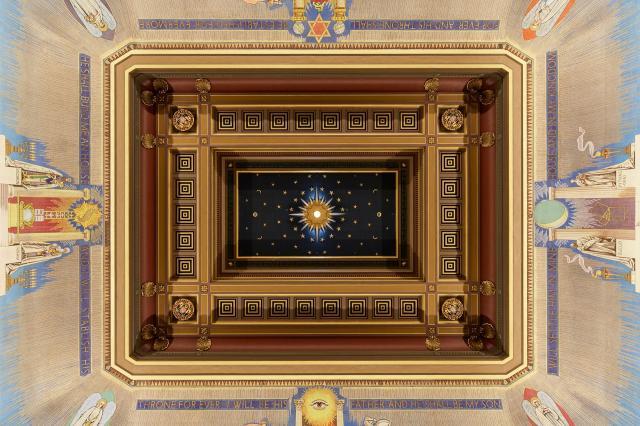 Freemasons' Hall Grand Temple ceiling ©UGLE