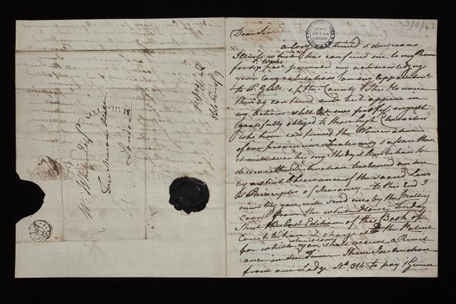 Letter from William Perfect, 1795 ©Museum of Freemasonry