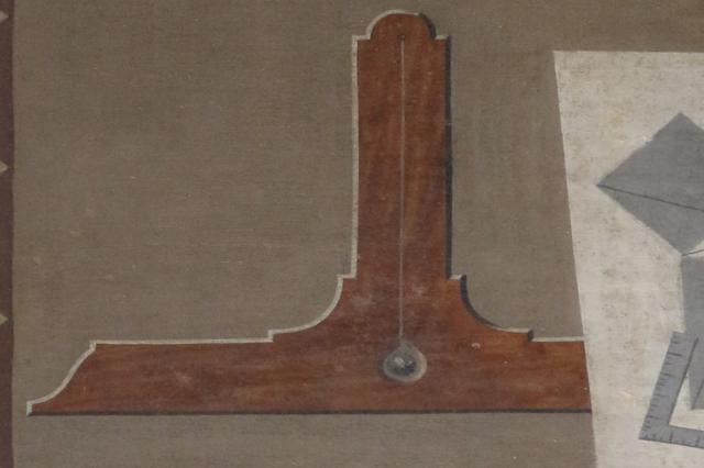 Brown stonemasons level tool