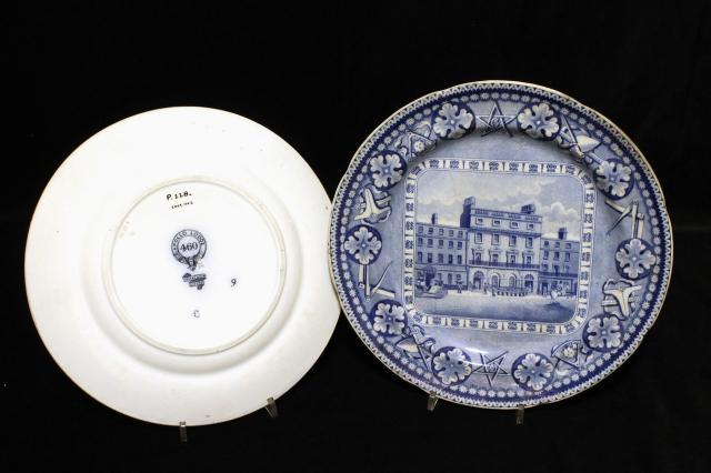 Apollo University Lodge plates depicting The Freemasons’ Tavern, 1820s ©Museum of Freemasonry, London
