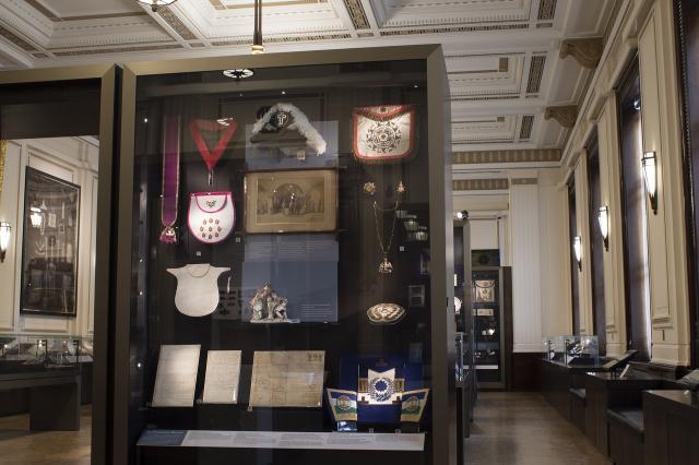 The freemason abroad, Three centuries of English freemasonry, North Gallery, 2020 ©Museum of Freemasonry, London