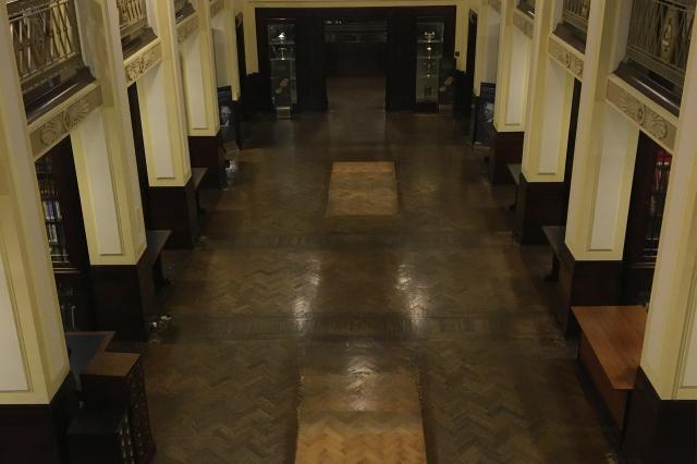 Museum of Freemasonry Library floor restoration 2020 ©Museum of Freemasonry, London