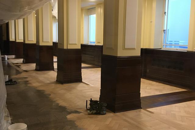 Museum of Freemasonry Library floor restoration 2020 ©Museum of Freemasonry, London