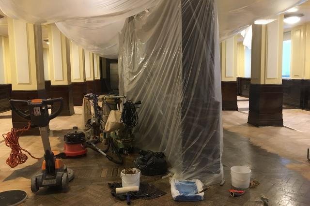 Museum of Freemasonry Library floor restoration 2020 ©Museum of Freemasonry, London