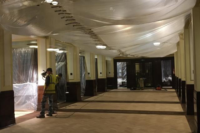 Museum of Freemasonry Library floor restoration 2020 ©Museum of Freemasonry, London
