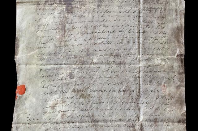 Petition of Prince Hall, Master of African Lodge, Boston, Massachusetts, to W. Moodey, Brotherly Love Lodge, London (1784) ©Museum of Freemasonry