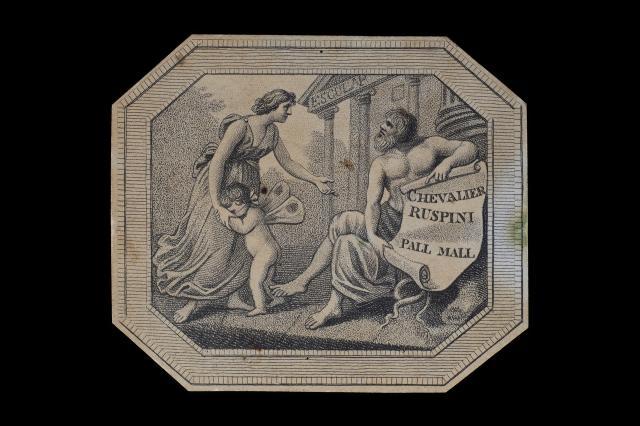 Ruspini dental practice business card, c1790s ©Museum of Freemasonry, London