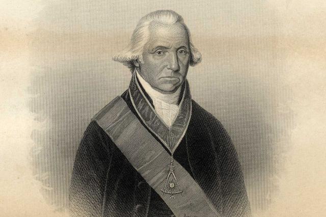 Engraving of George Washington in Masonic regalia, c1799 ©Museum of Freemasonry, London