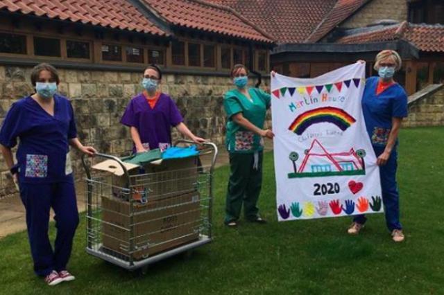 Provincial Grand Lodge Yorkshire North and East Ridings: Scrubs donated to Martin House Hospice