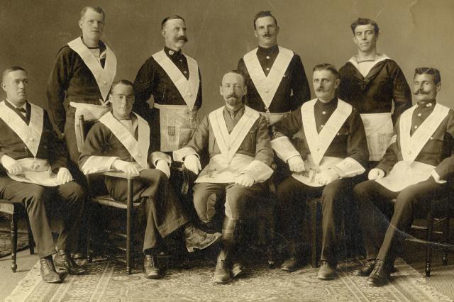 Group of masons in regalia
