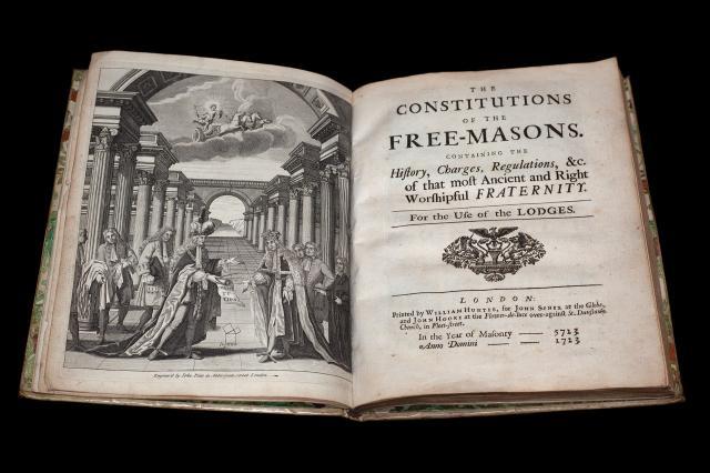 The Constitutions of the Free-Masons, 1723 ©Museum of Freemasonry, London