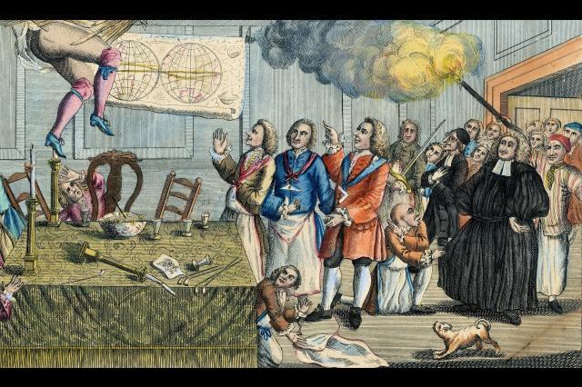 The free-masons surpriz'd. or the secret discover'd. A true tale from a masons lodge in Canterbury. 1764  ©Museum of Freemasonry, London
