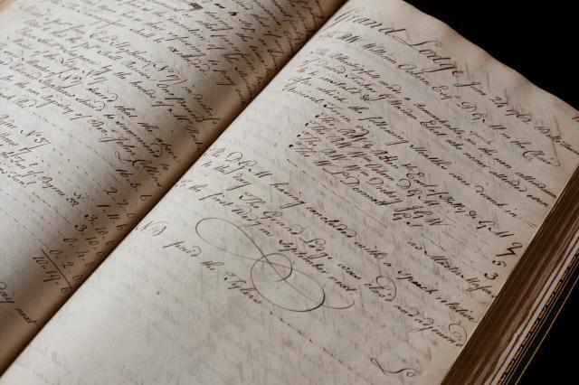 Pages from Grand Lodge minute book (1752-1768) ©Museum of Freemasonry