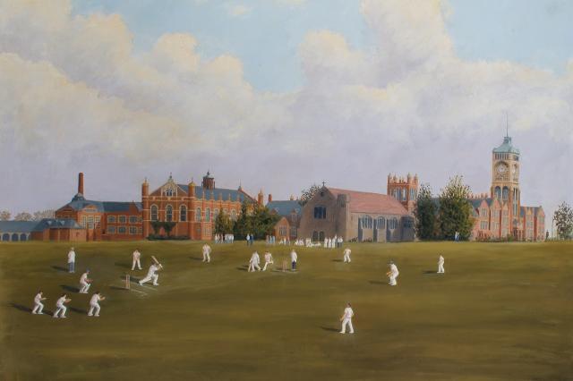 Royal Masonic Boys School Cricket Match, Bushey, 1948 by M. J. Allsop ©Museum of Freemasonry, London