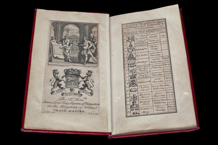 List of regular lodges, 1729 ©Museum of Freemasonry