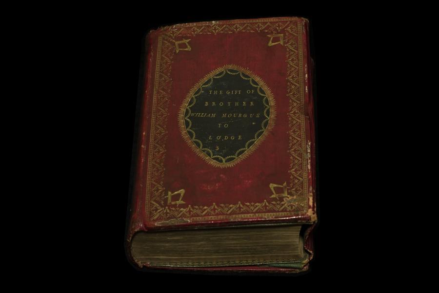 A lodge Bible with warrant pocket ©Museum of Freemasonry, London