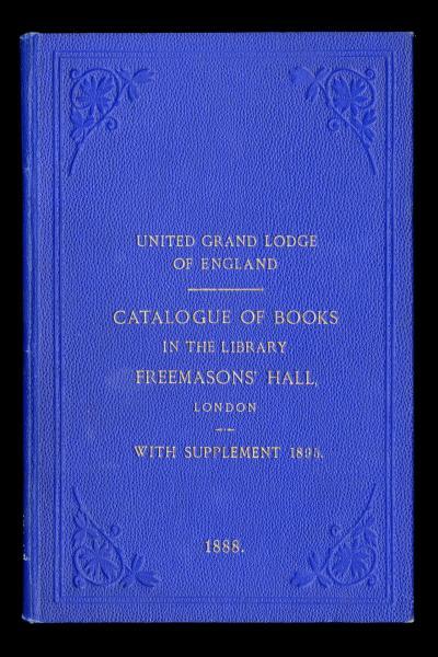 Sadler’s library catalogue, 1888 ©Museum of Freemasonry, London