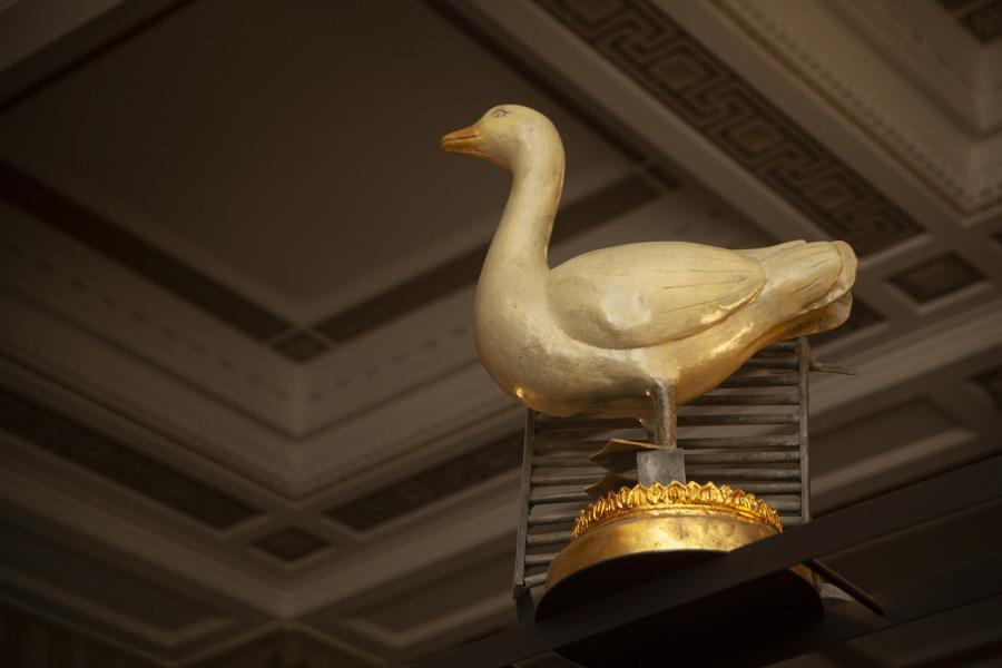 Replica of Goose and Gridiron Tavern sign, 2017 ©Museum of Freemasonry, London