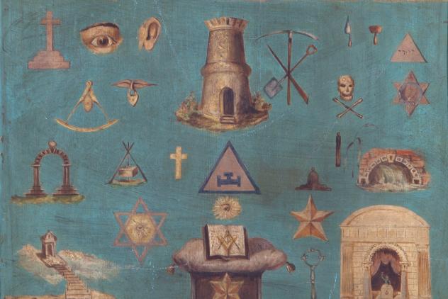 Detail from tracing board ©Museum of Freemasonry