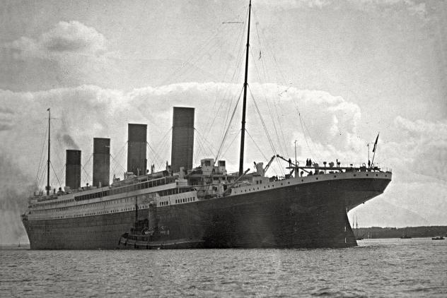 RMS Titanic en route to Cherbourg, April 10, 1912